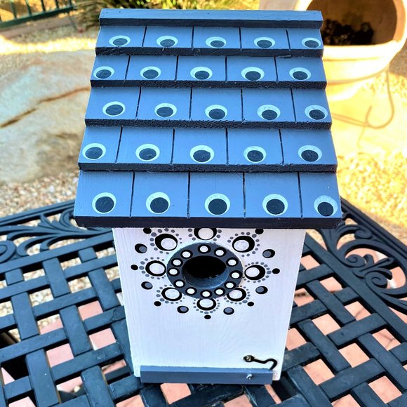 New Hand Painted Birdhouse - Picture 2 of 5